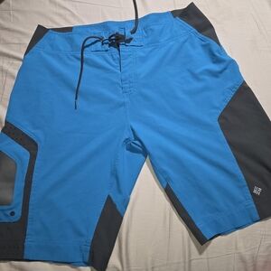 Men's Athletic Blue and Black Shorts
